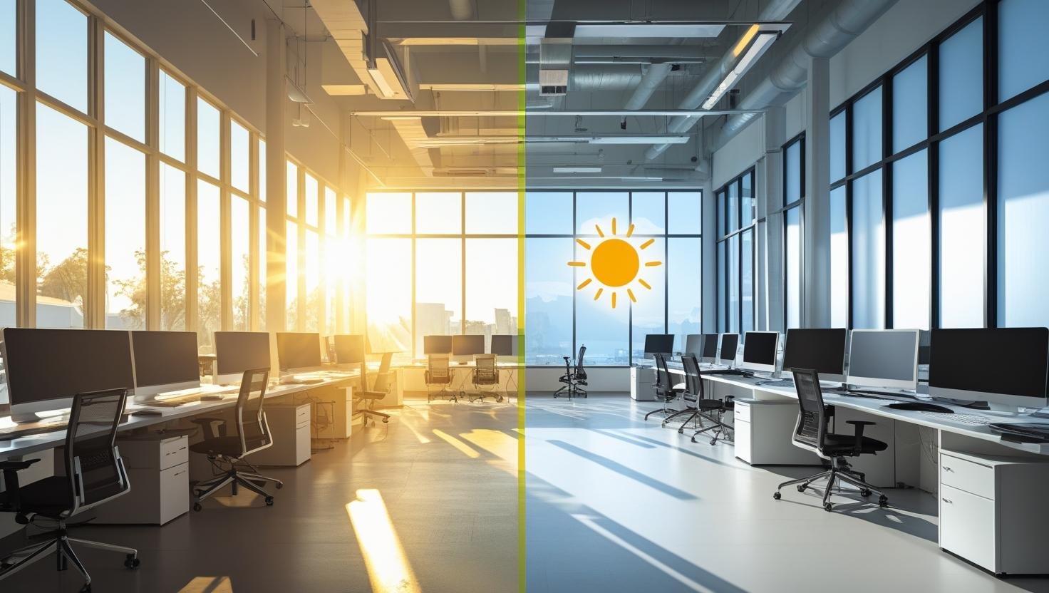 Blændingsreducerende solfilm